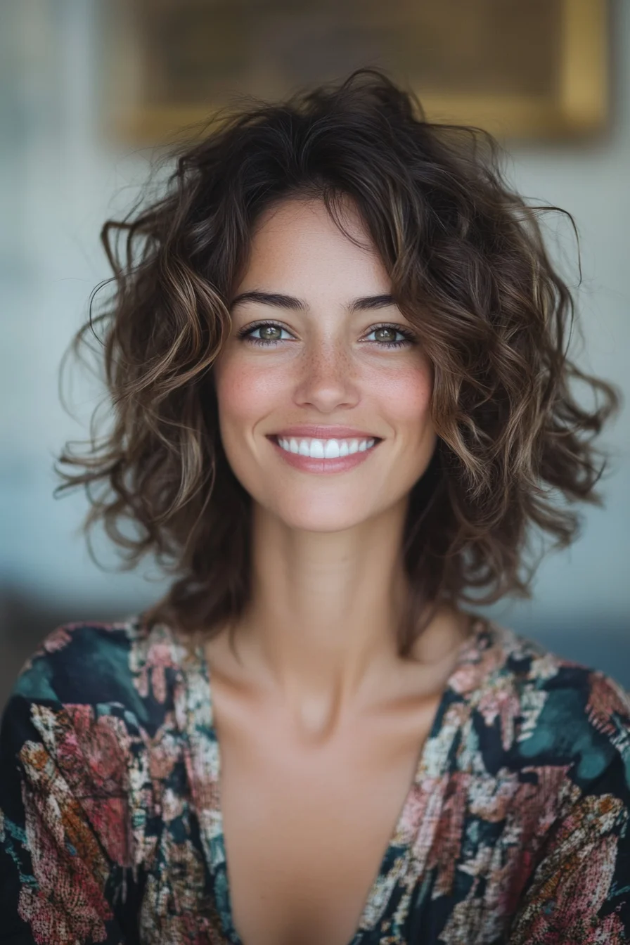 Effortless Curly Elegance: The Chic Bob for Every Occasion