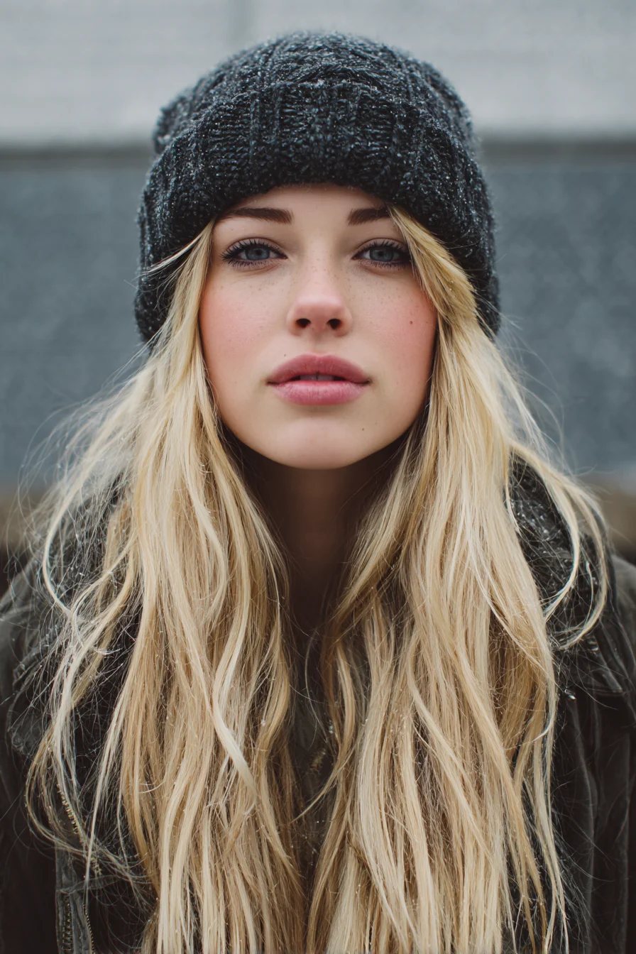 Beachy Long Blonde Waves with Soft Layers