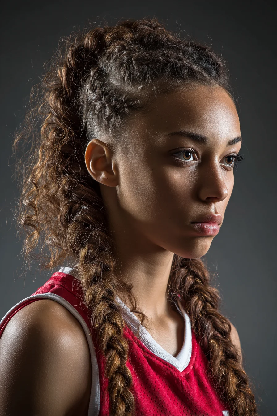 Cornrow Feed‑In into Voluminous Textured Rope Braids