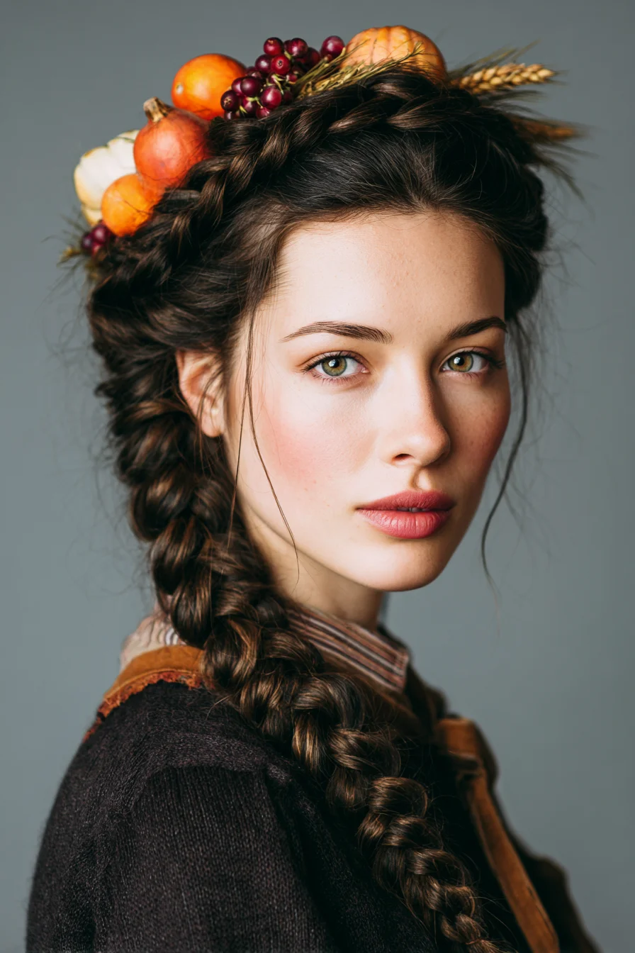 Crown Dutch Braid into Chunky Side Braid — Boho Harvest Hair