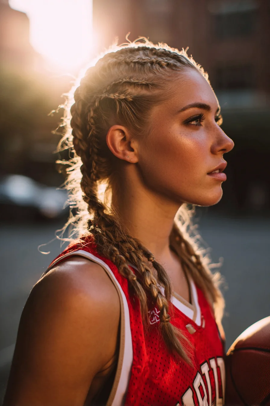 Double Dutch Boxer Braids — Tight Cornrow Style for Active Wear