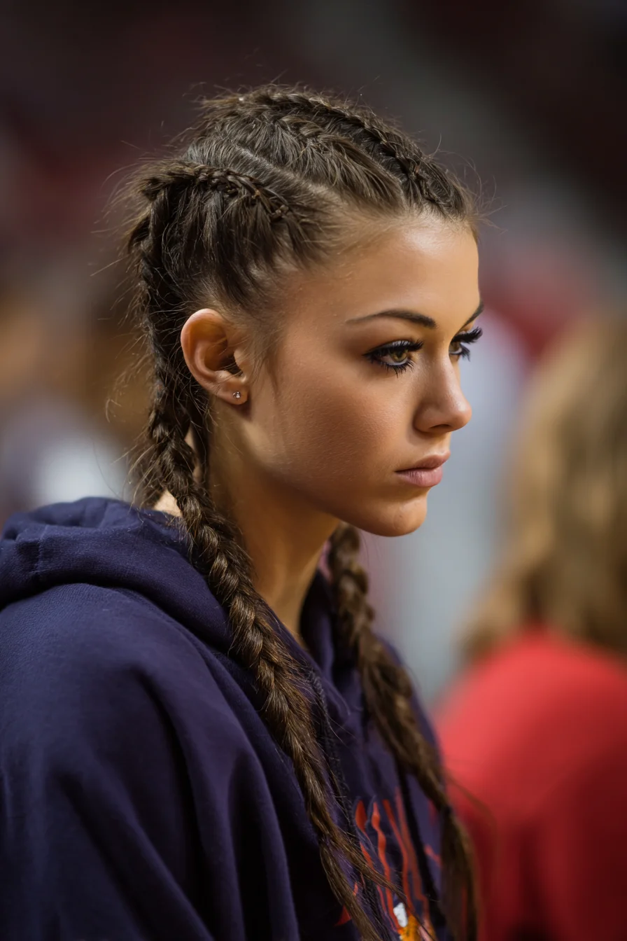 Double Dutch (Boxer) Braids with Textured Finish