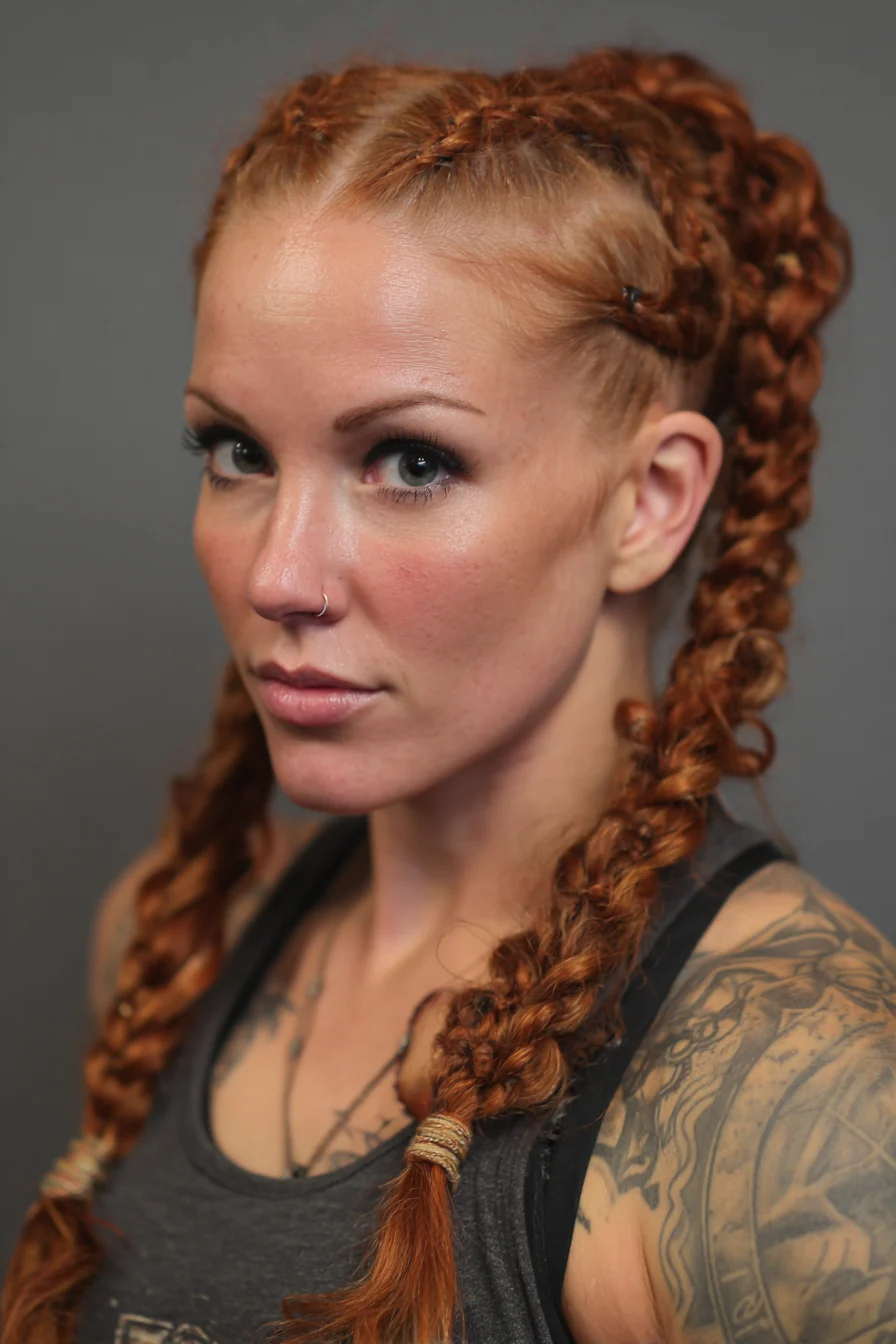 Double Dutch (Boxer) Braids with Textured Rope Finish