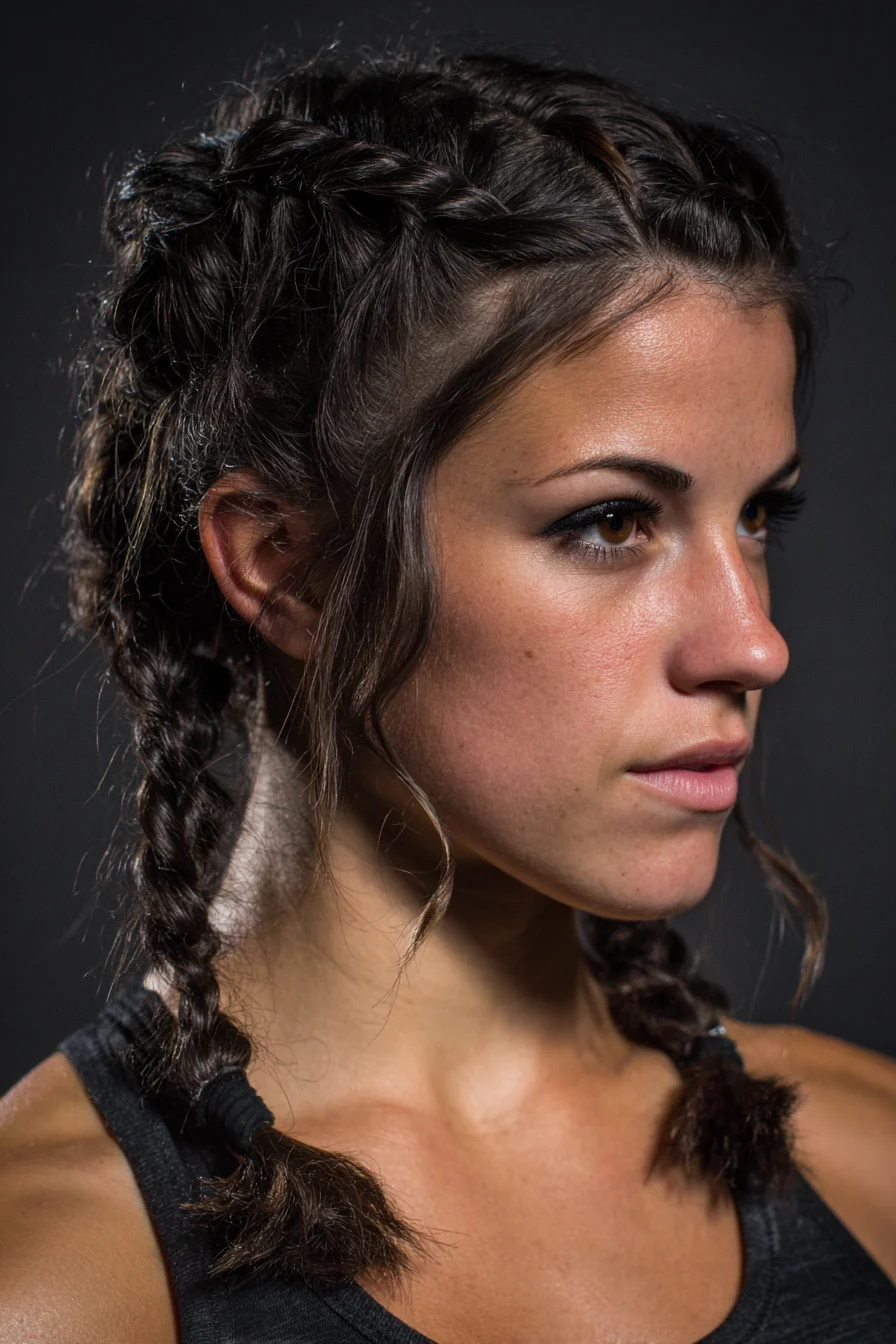 Dutch Boxer Braids with Soft Face‑Framing Tendrils
