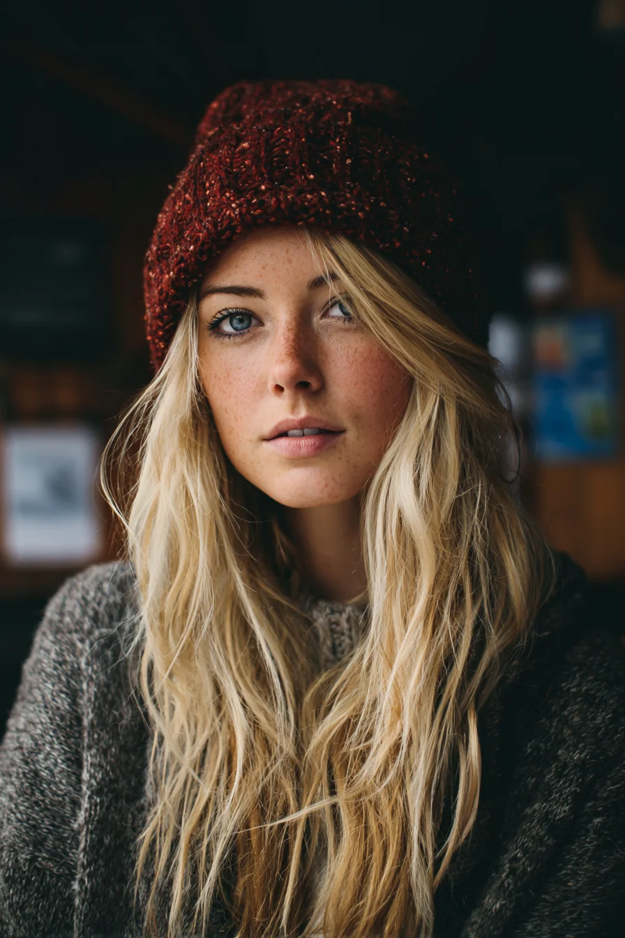 Long Beachy Blonde Layers with Natural Tousled Texture