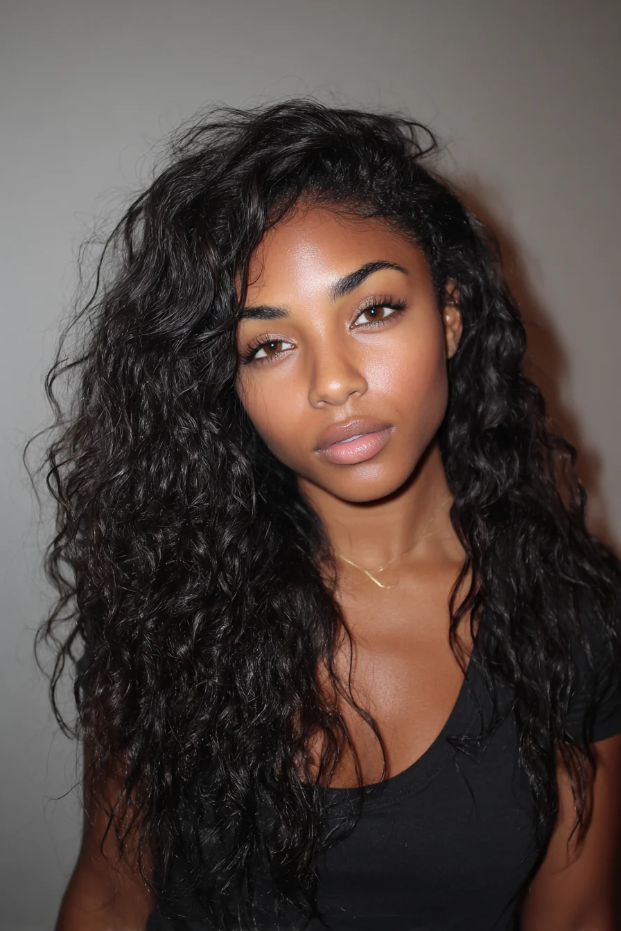 Long Defined Curly Waves — Wet‑Look Styling for Thick, Textured Hair