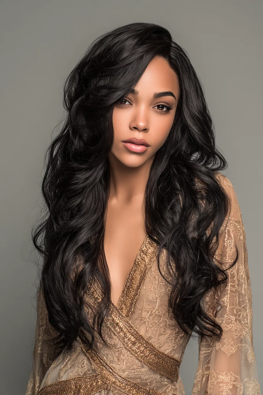 Long Layered Voluminous Waves with Deep Side Part
