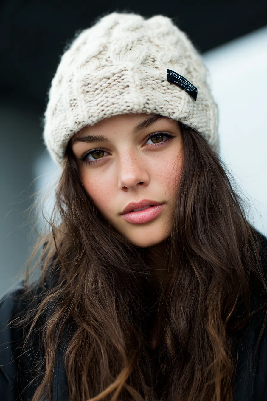Long Natural Textured Waves — Beanie-Friendly, Low-Effort Beachy Style