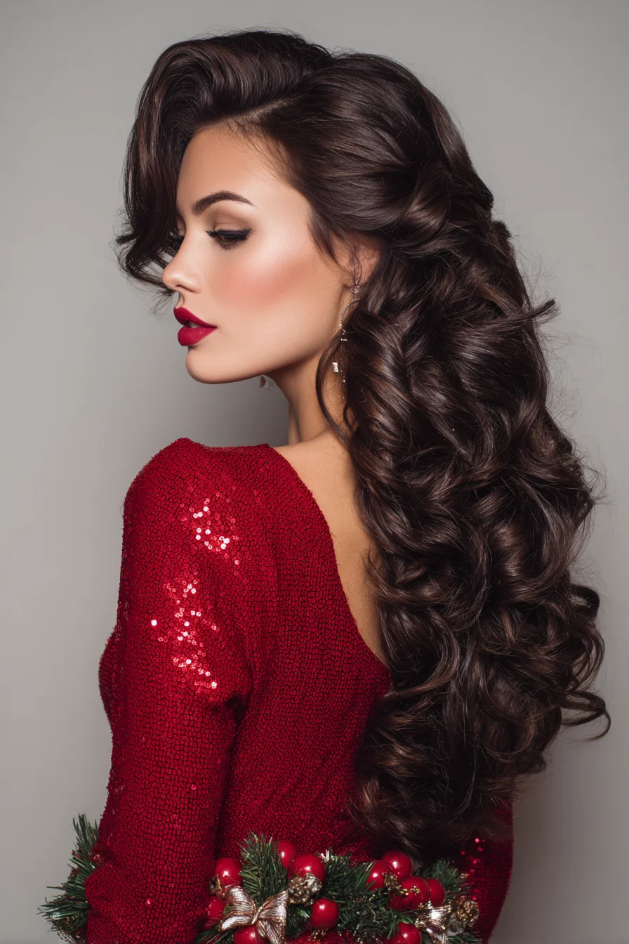 Long Voluminous Hollywood Waves — Glam Curls for Medium to Thick Hair