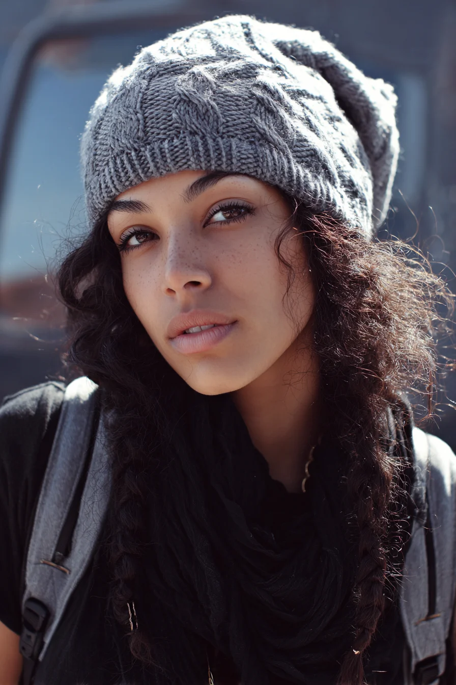 Loose Textured Two Braids — Beanie-Friendly Natural Curls