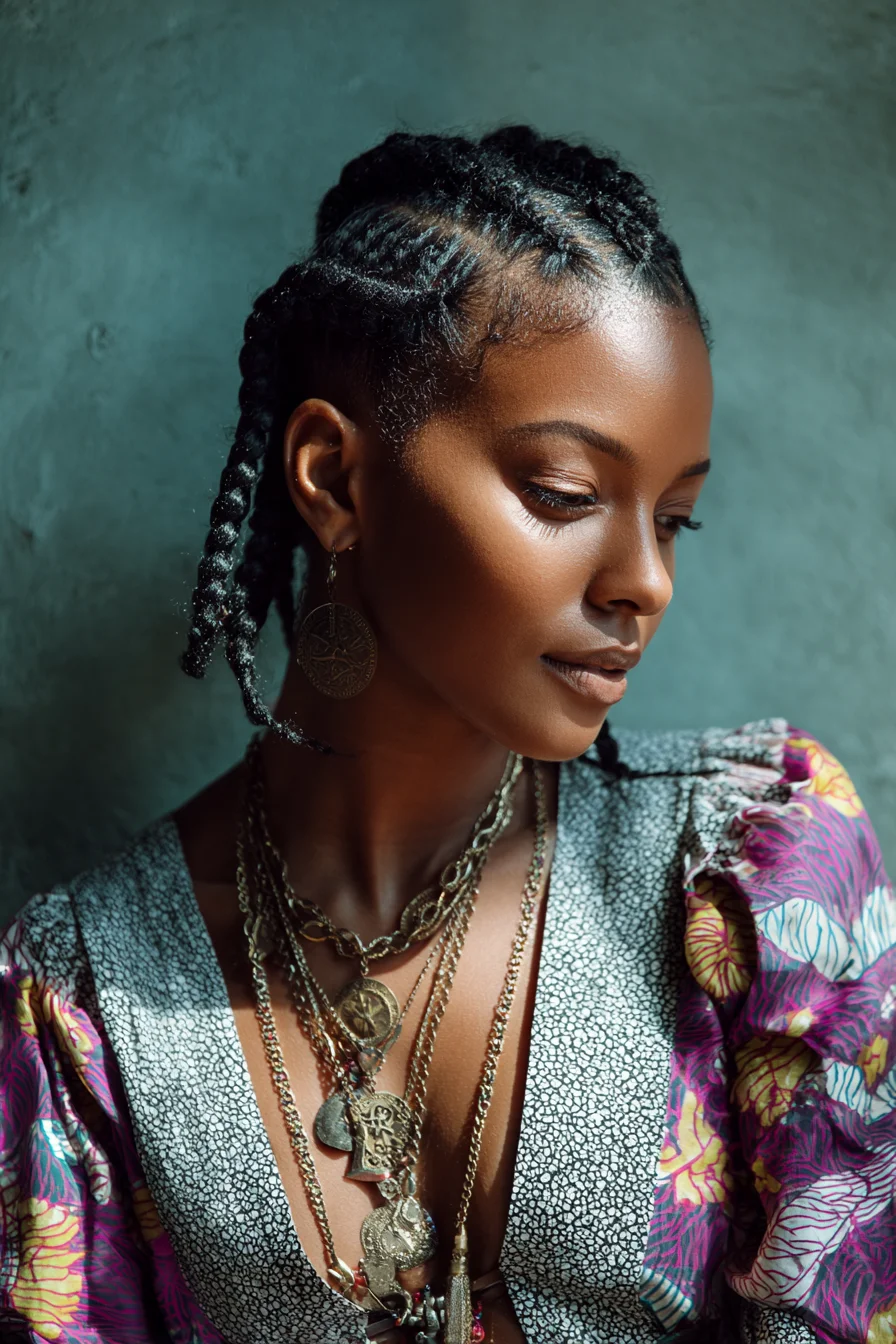 Neat Cornrows Transitioning to Short Individual Braids — Protective Style