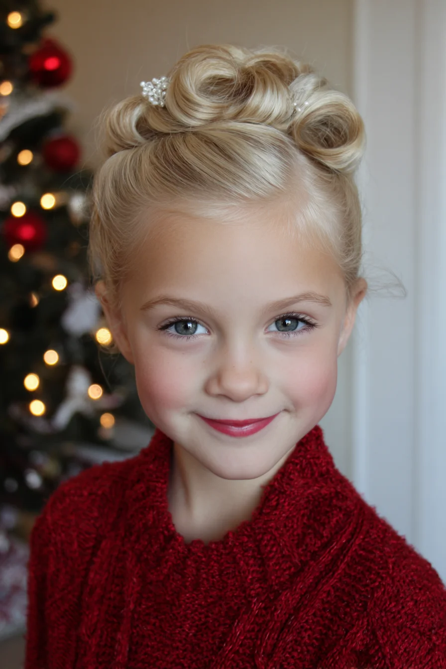 Rolled Pin-Curl Updo — Vintage Glam Updo for Fine to Medium Hair