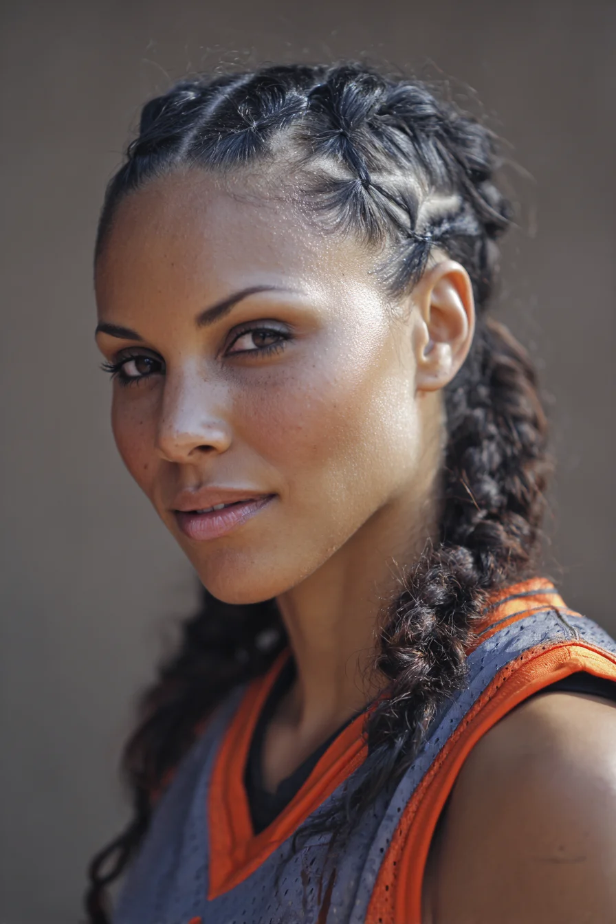 Sculpted Dutch Cornrows Into Textured Double Braids