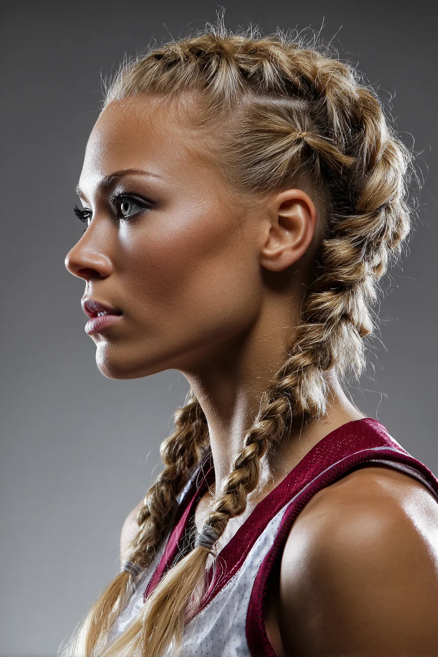 Sleek Double Dutch (Boxer) Braids — Sporty Polished Braided Style