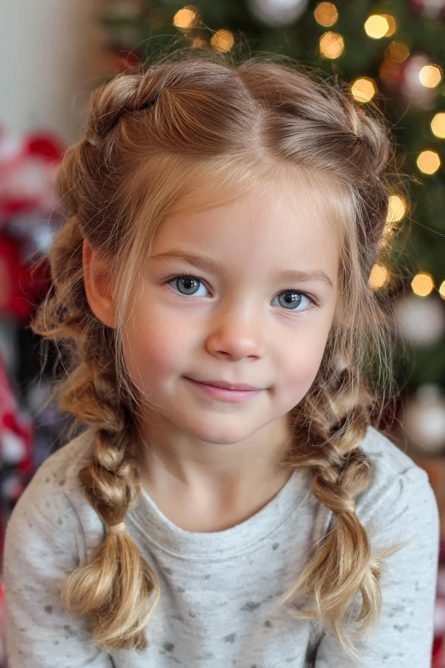 Soft Center-Parted Dutch Braids for Fine to Medium Hair