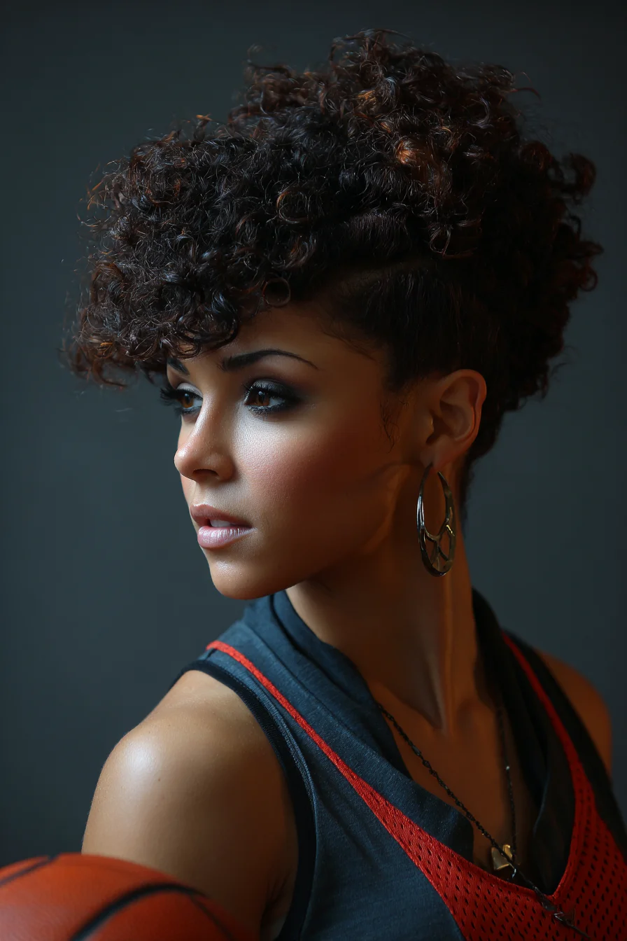 Tapered Curly Pixie with Voluminous Top — Short Natural Curly Hair