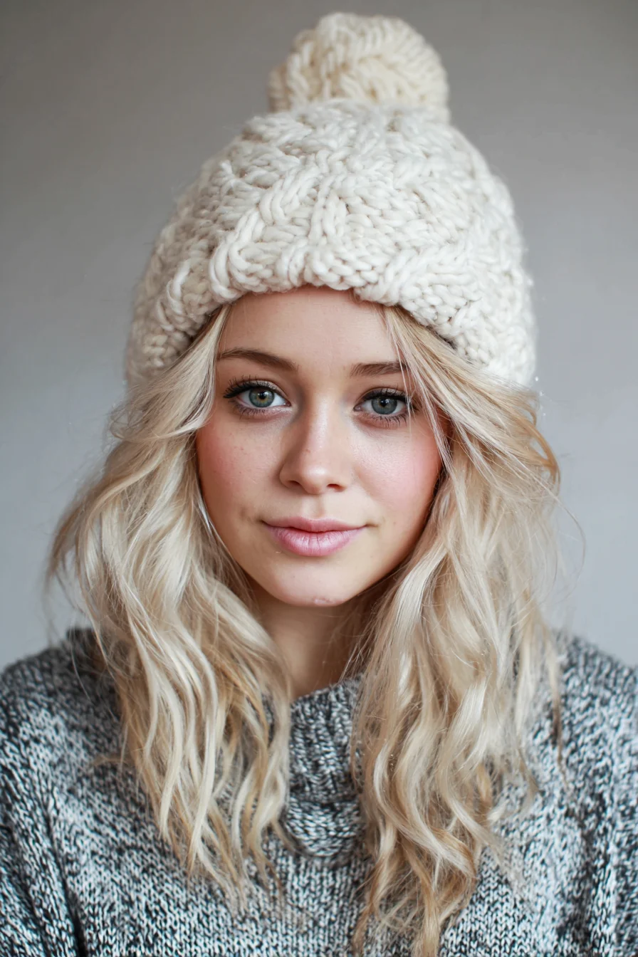 Textured Beach Waves with Face‑Framing Layers for Blonde Hair