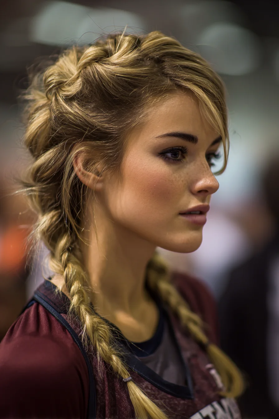 Textured Double Dutch Braids (Boho Boxer Braids) for Medium–Long Hair