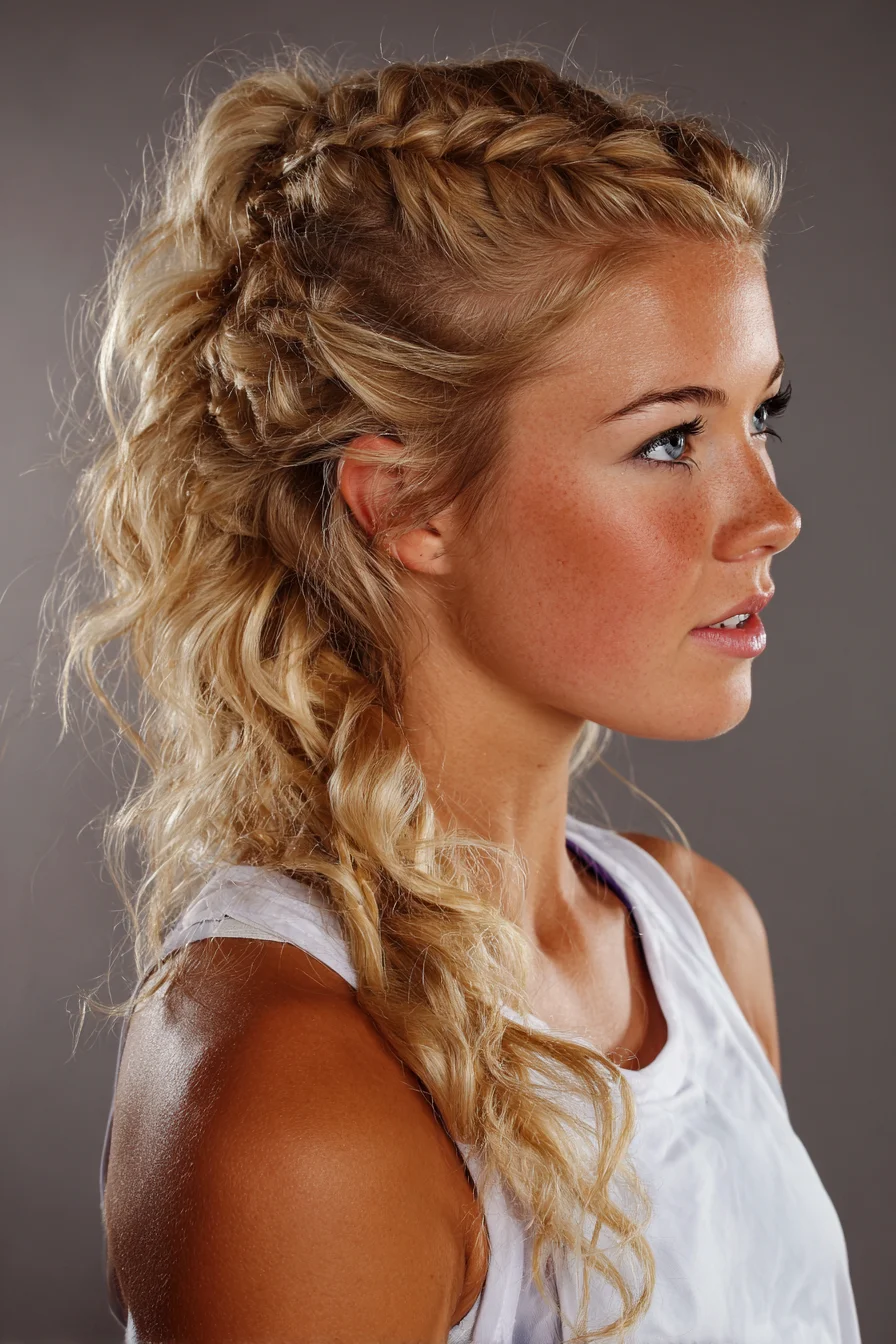 Textured Dutch Braids with Loose Waves — Half-Up Boho Braided Style