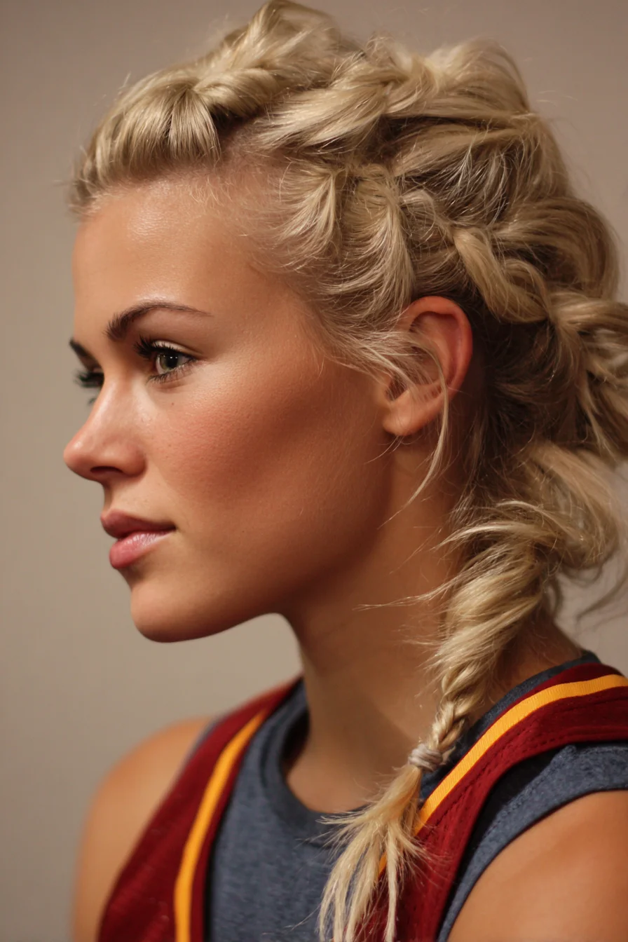 Textured Dutch-to-Fishtail Side Braid — Loose Boho Braided Ponytail