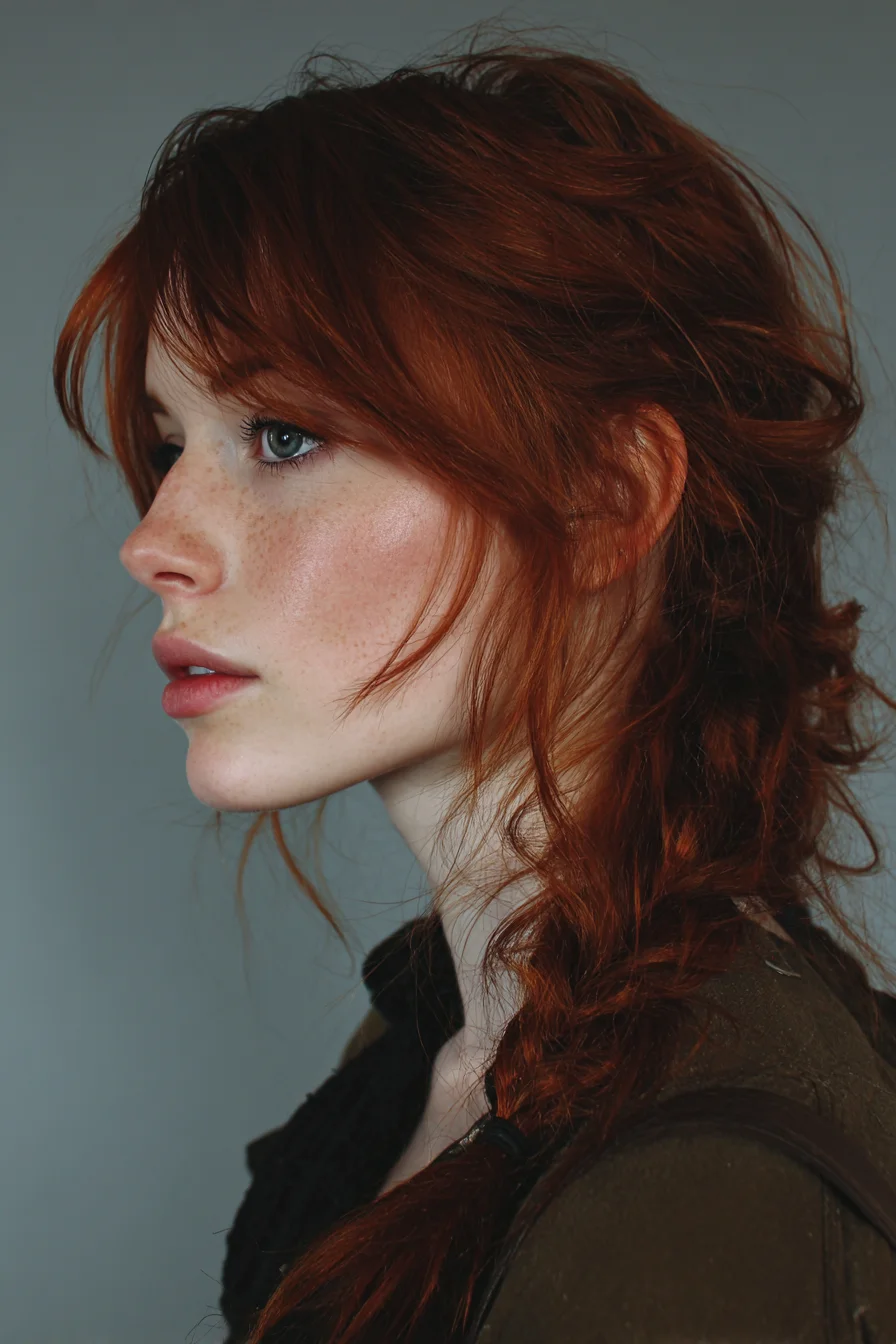 Textured Loose Side Braid with Soft Face‑Framing Layers