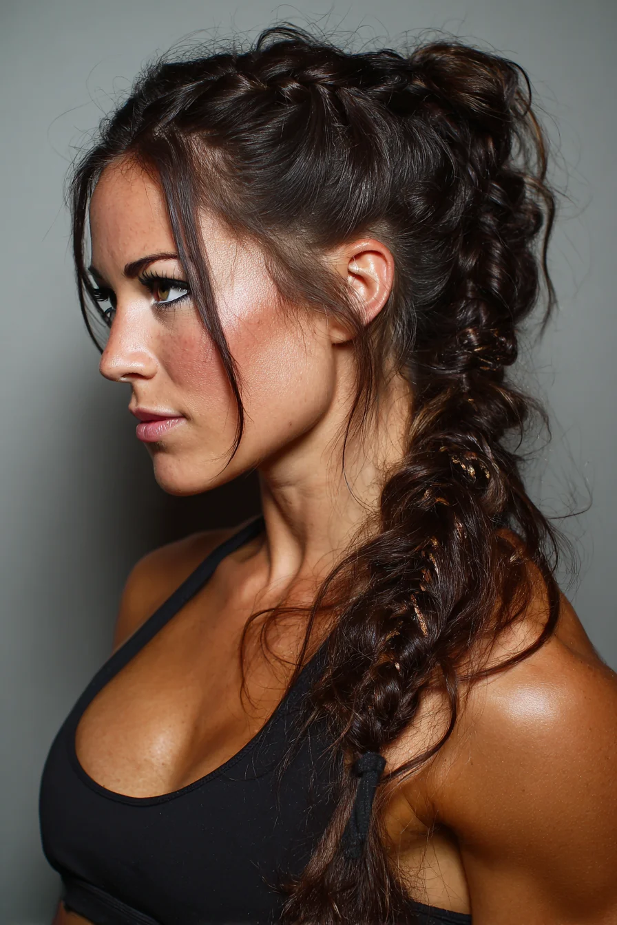 Textured Messy Fishtail Pony Braid for Thick, Wavy or Curly Hair