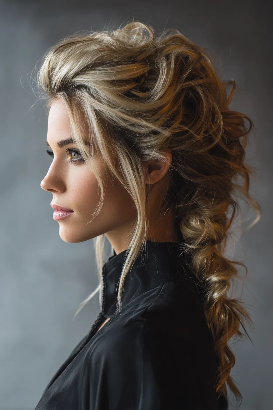 Textured Voluminous Low Twist-Braid with Soft Face‑Framing Pieces