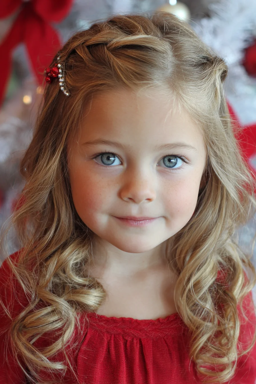 Twisted Front Sections with Soft Ringlet Curls — Romantic Girls Hairstyle