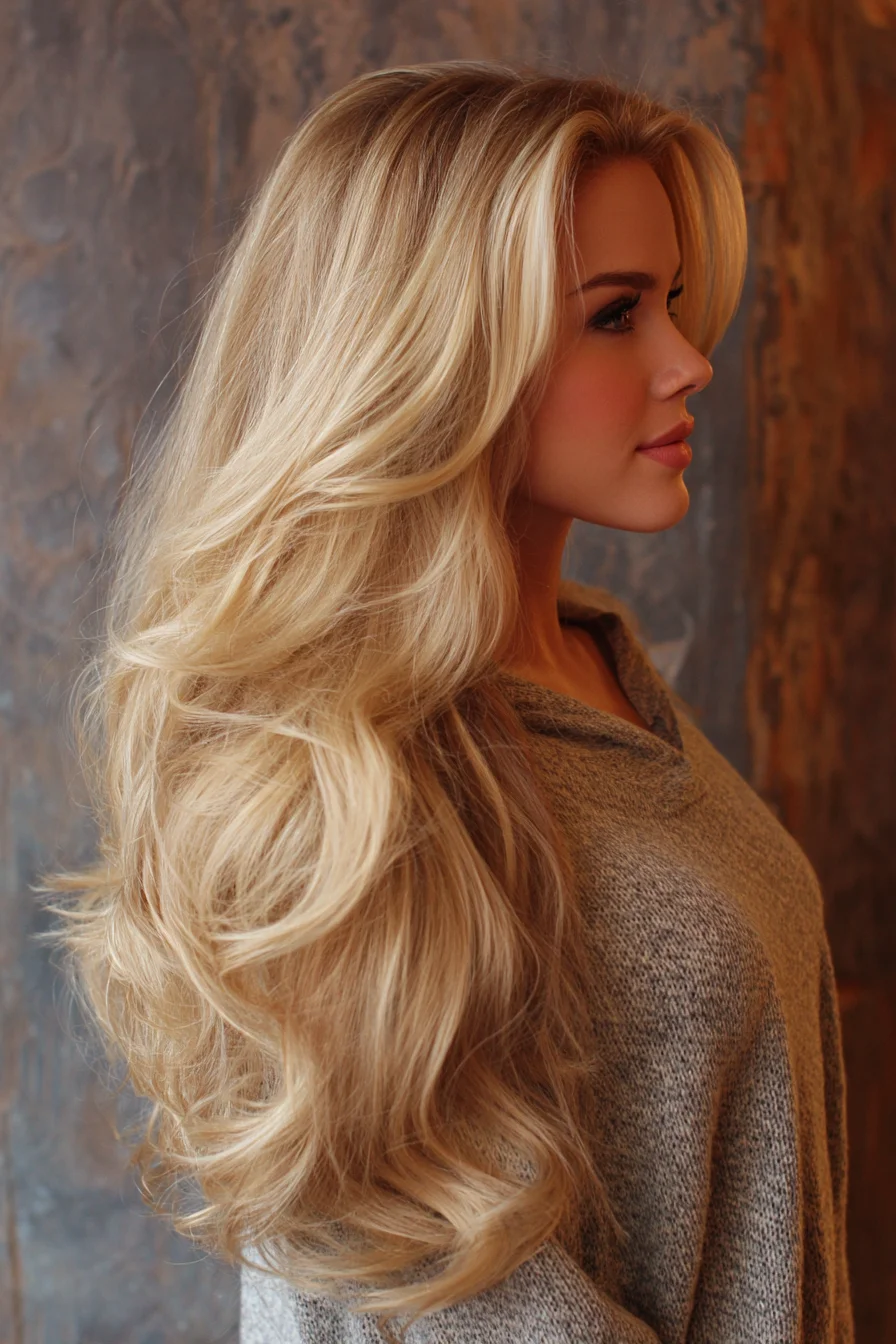 Big Soft Layers with Loose, Blowout Waves for Long Hair