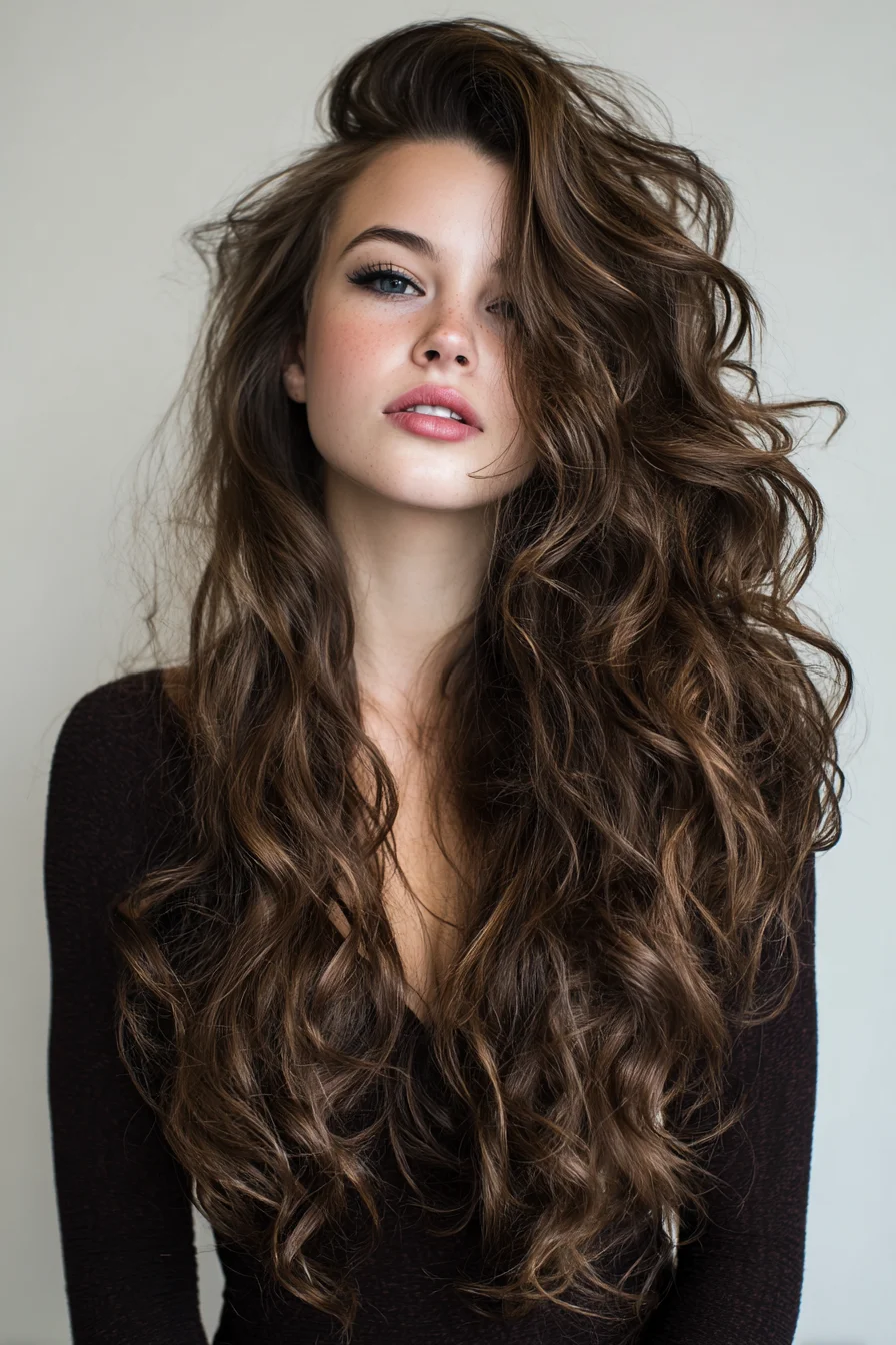Big, Tousled Waves for Long Hair Effortless Volume