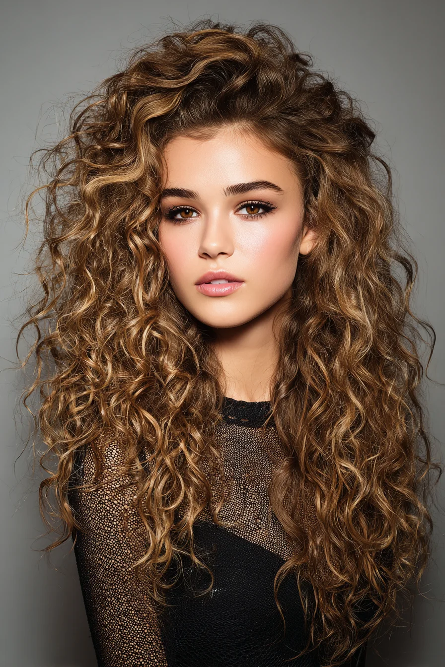 Big Voluminous Curls with Natural, Tousled Texture