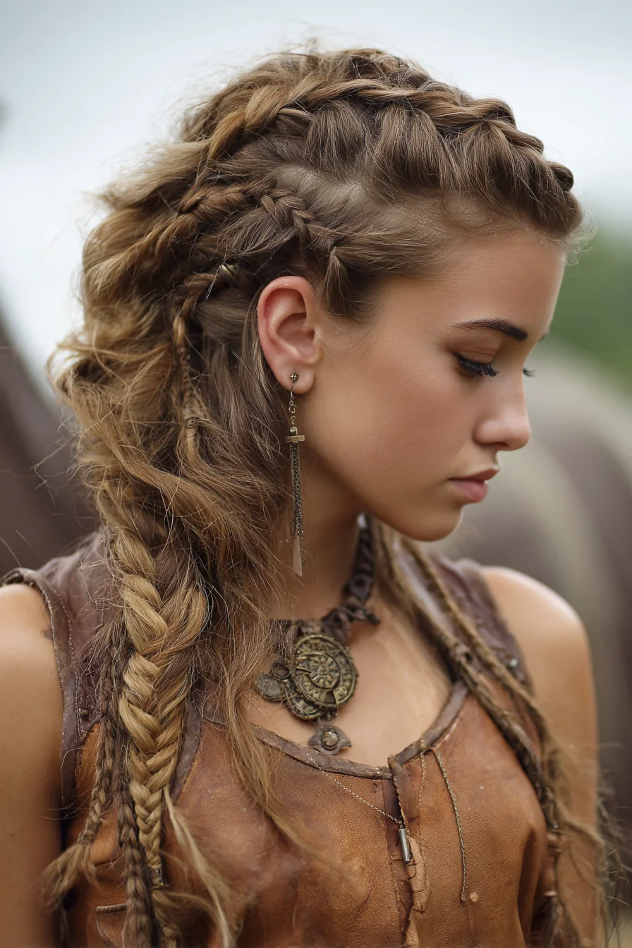 Boho Braided Half-Up with Fishtail and Twist Details