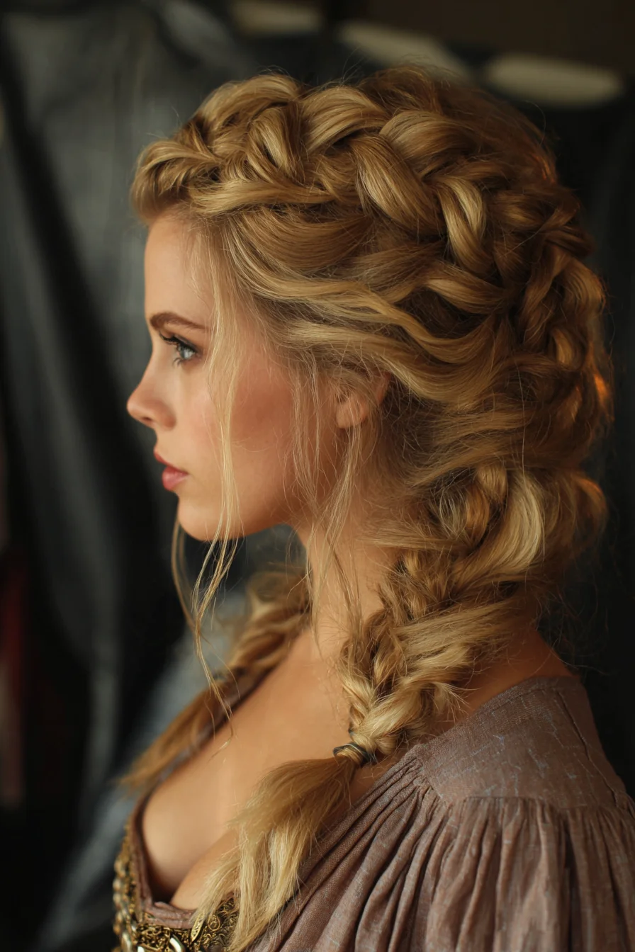 Boho Double Dutch Braids - Messy Crown with Texture