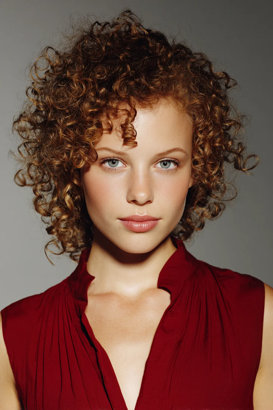Bouncy Short Curly Cut with Soft Face-Framing Ringlets