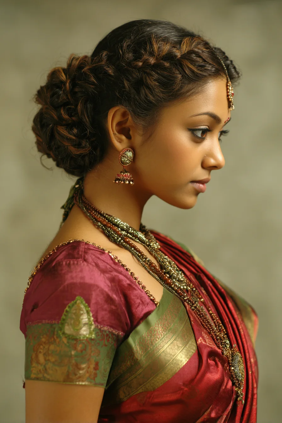 Braided Crown Into a Low Twisted Bun Elegant Yet Easy