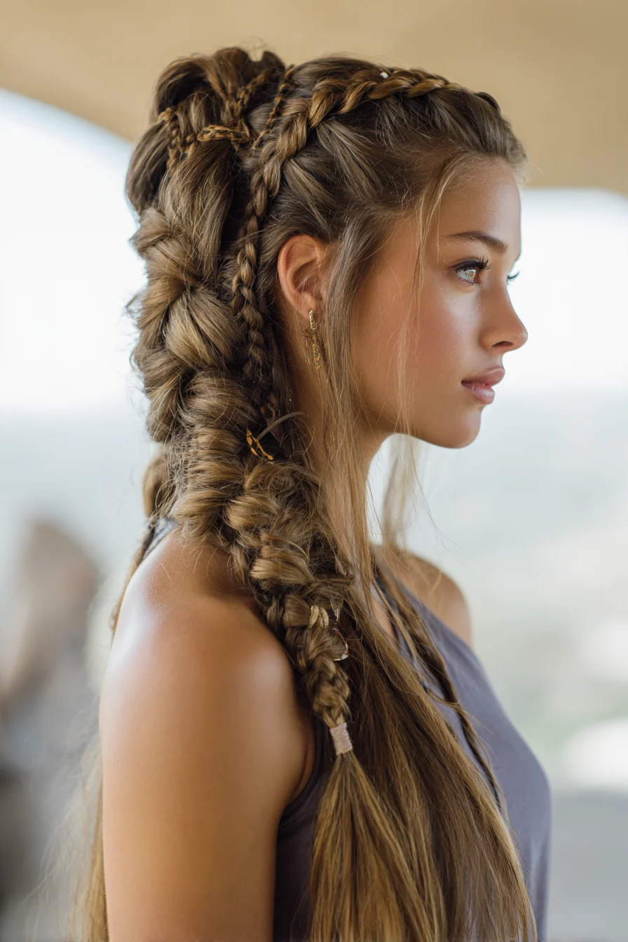 Braided Ponytail Hairstyles Ideas for Long Hair