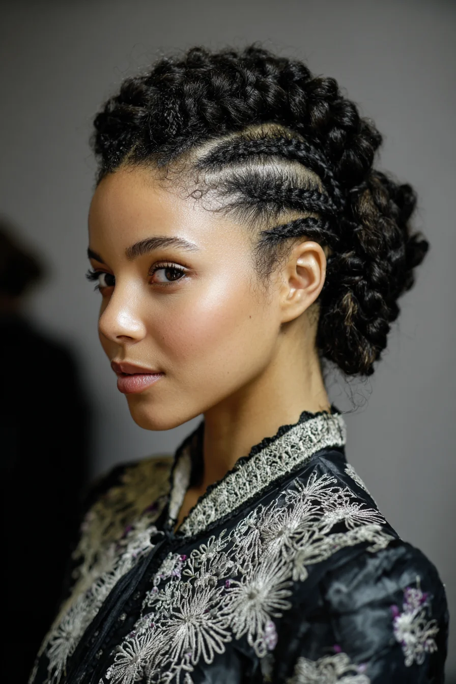 Braided Updo Hairstyles Ideas for Natural Hair