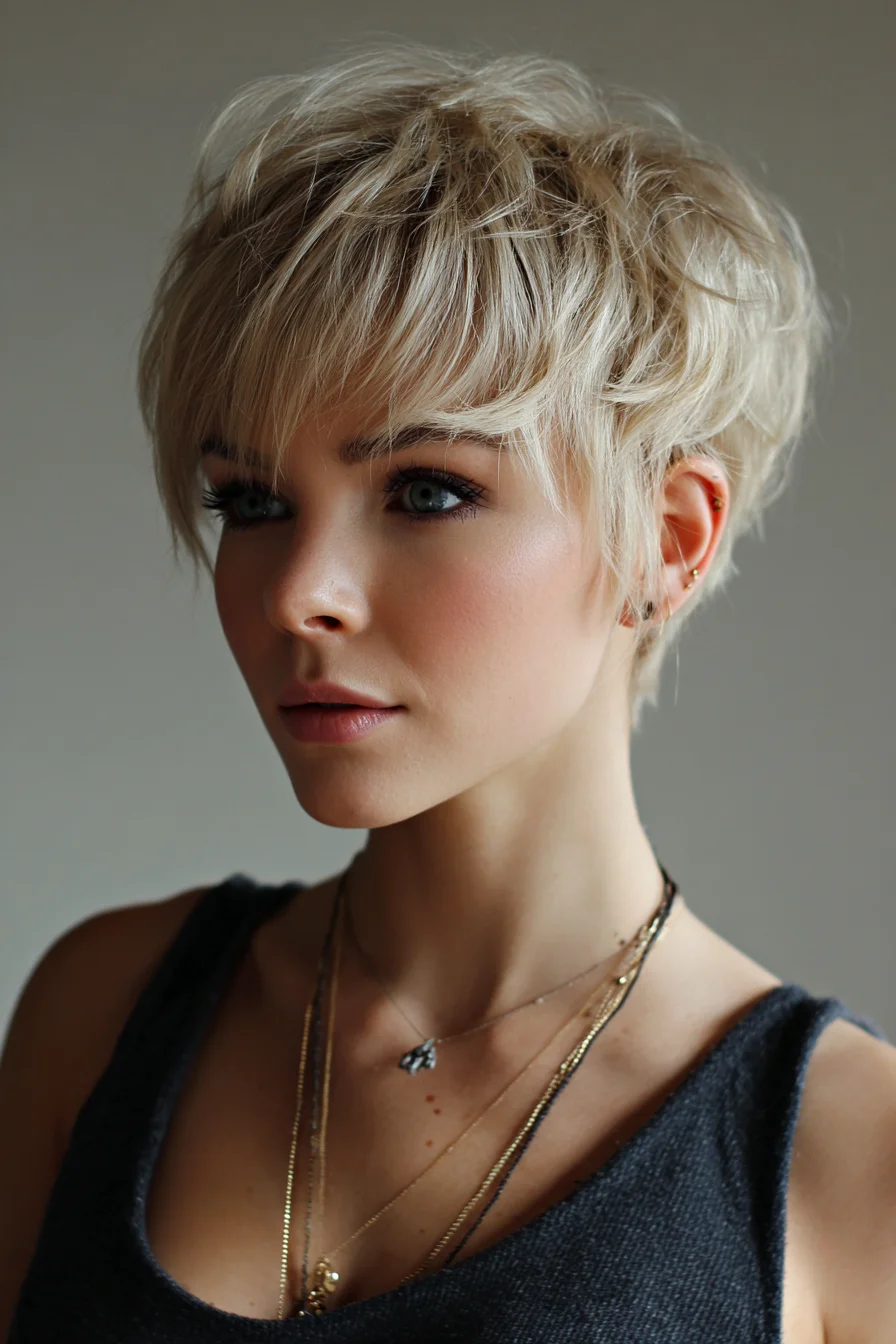 Choppy Textured Pixie with Soft Fringe Everyday Edge