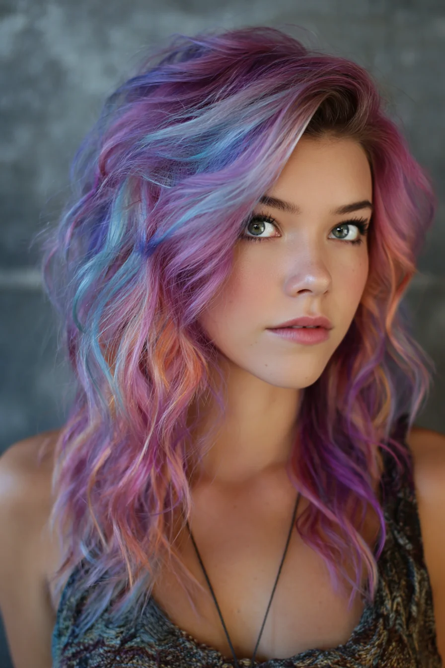 Chunky Pastel Waves with Face-Framing Lived-In Layers