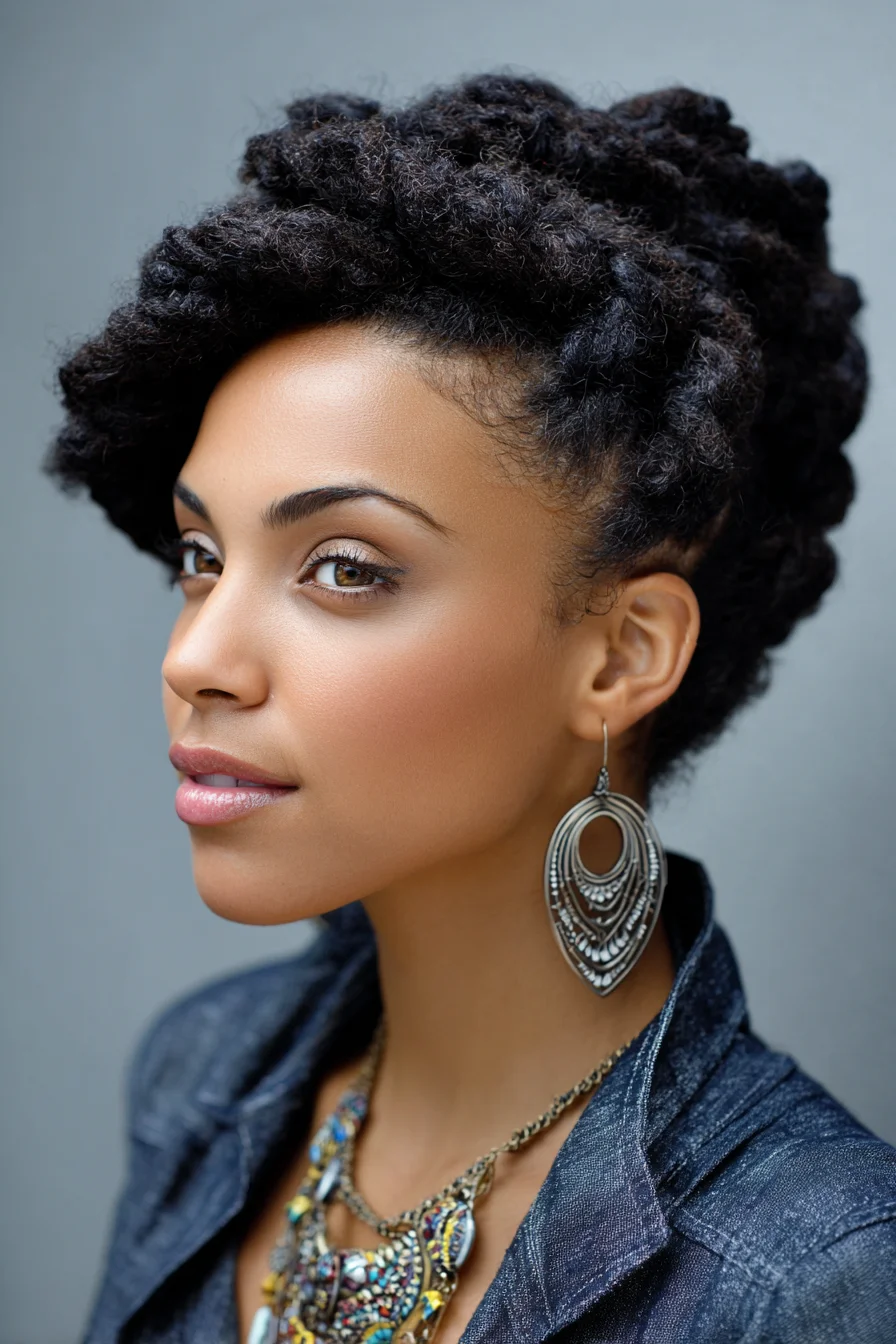 Chunky Twisted Crown Updo for Natural Hair You Can Wear Anywhere