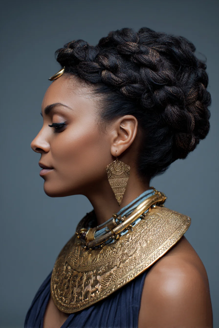 Crown Braids with Textured Volume for Special Occasions