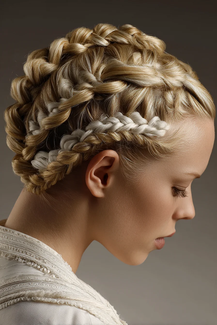 Crown of Braids for a Polished, Romantic Look