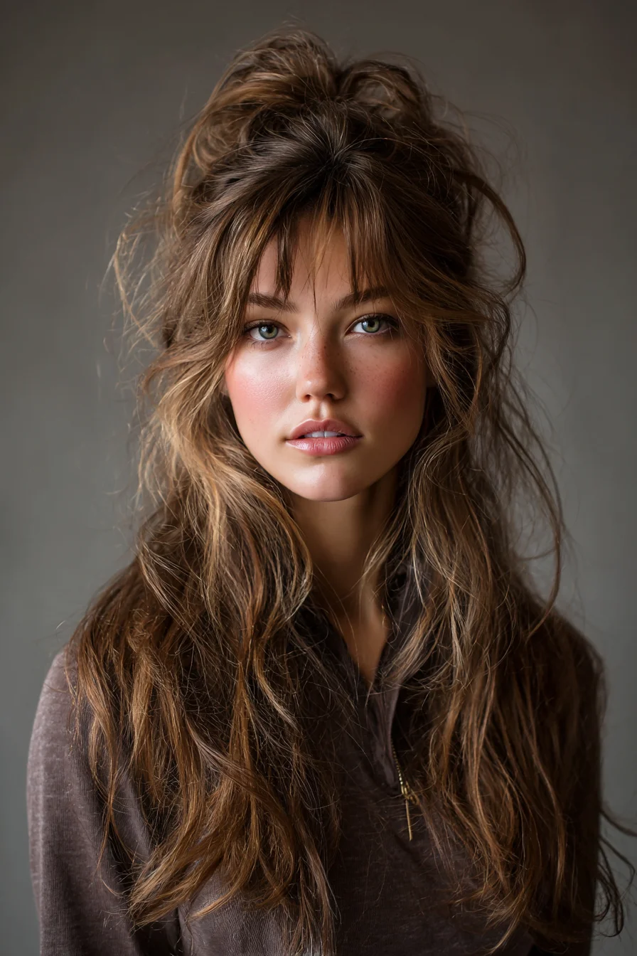 Effortless Half-Up Messy Hairstyle for Texture