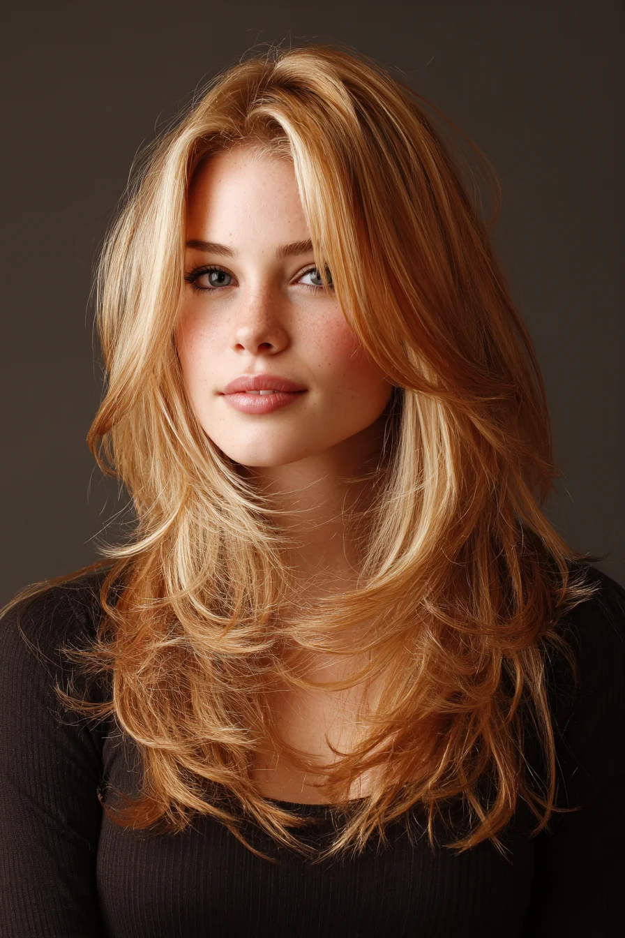 Effortless Layered Cut with Face‑Framing Bangs