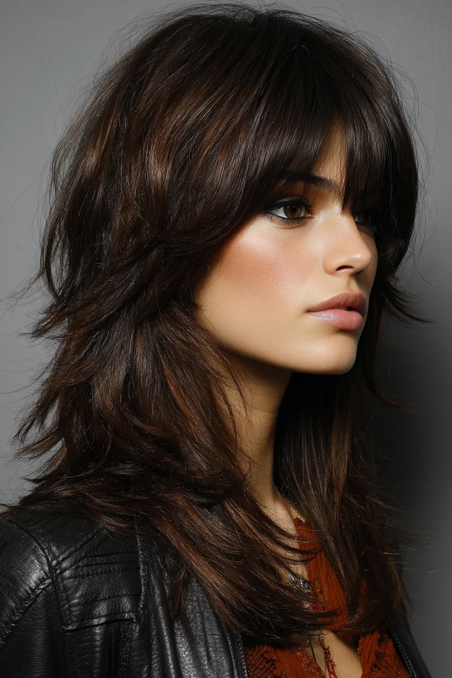 Feathered Shag with Curtain Bangs for Everyday Vibes