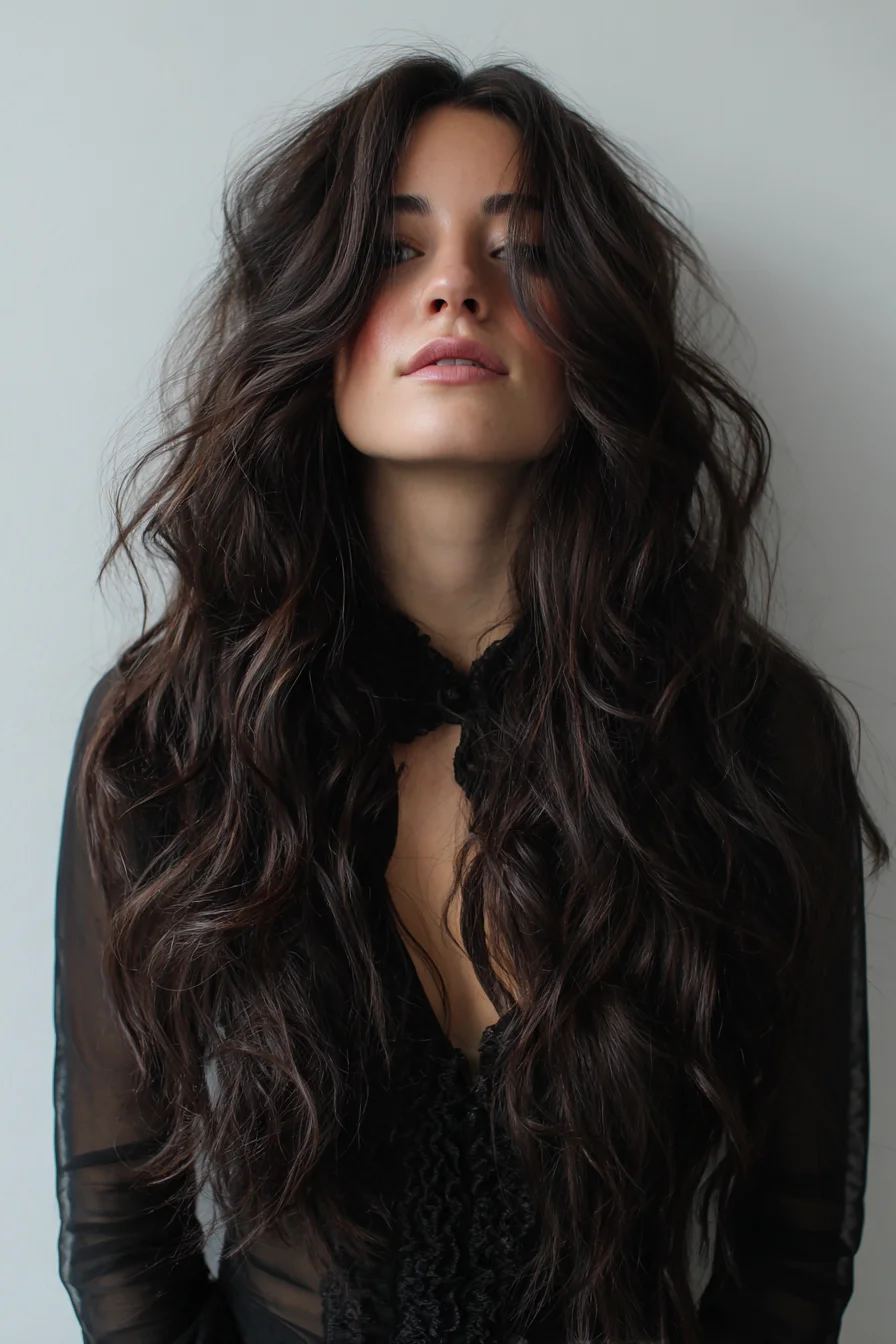 Long Layered Beach Waves for Thick, Natural Hair