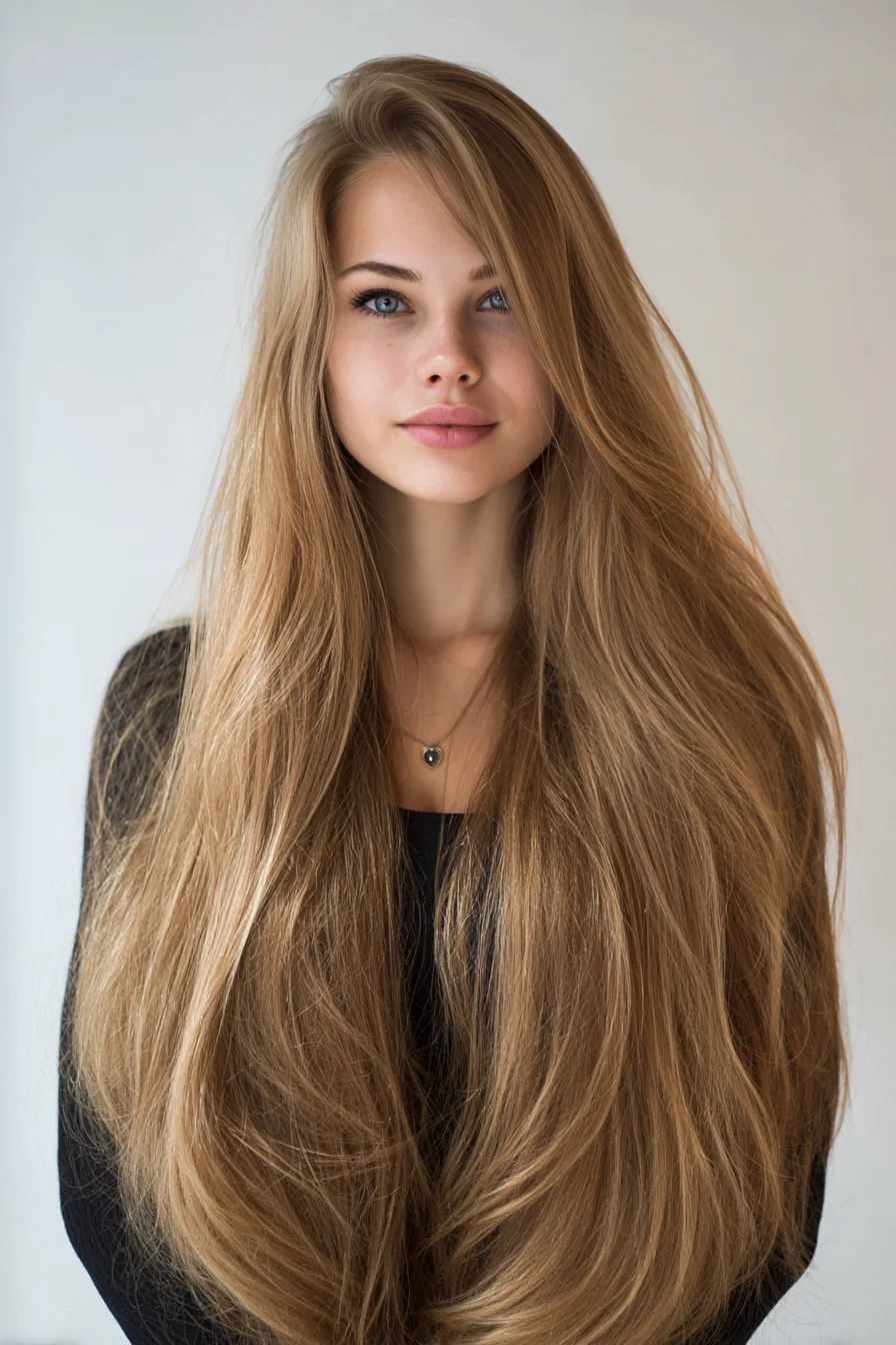Long Layered Hair with Soft Face-Framing Movement