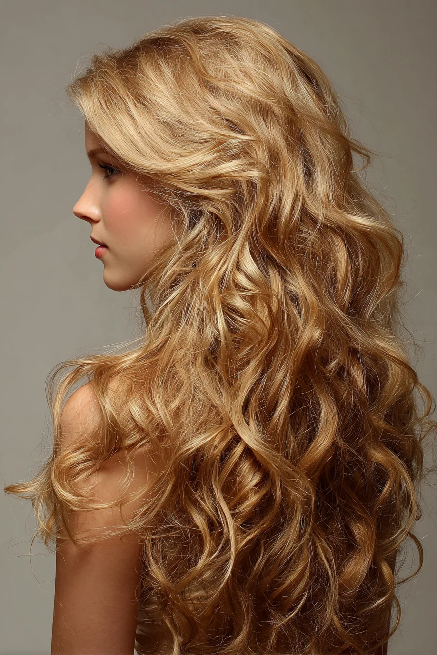 Long Loose Beachy Waves for Natural Volume and Texture