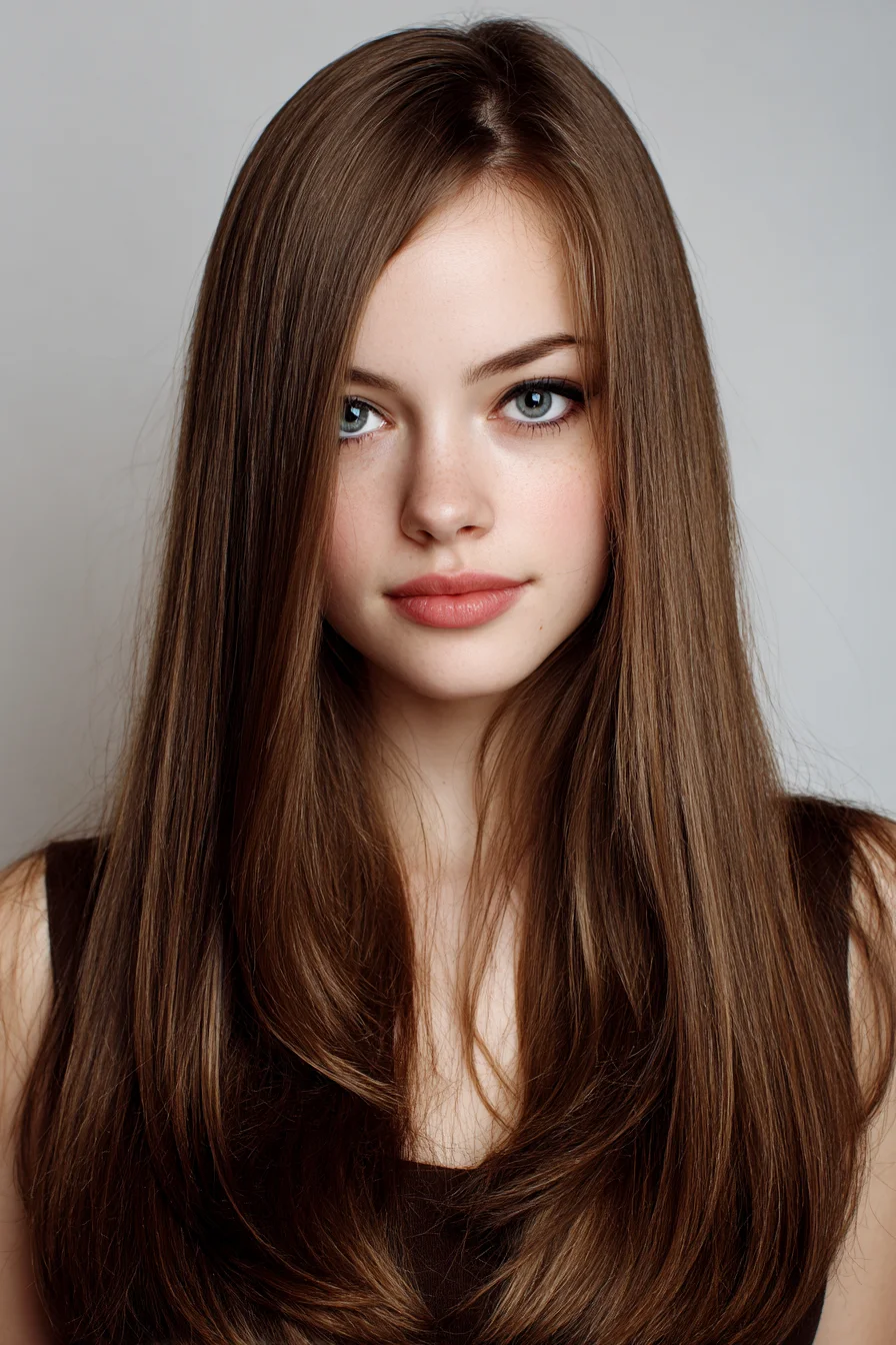 Long Sleek Layers with Soft Face-Framing Ends