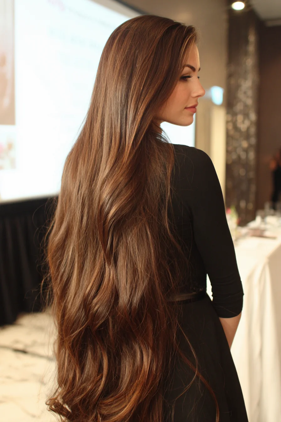Long, Soft Waves with Face-Framing Layers Easy Glam
